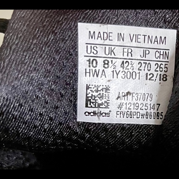 Adidas Asweego Running Shoe Black Gray Size 10 New - Picture 5 of 5